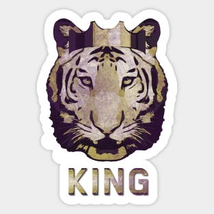 Tiger king's crown vintage look 80s Sticker